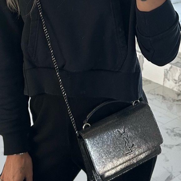 Yves Saint Laurent - YSL metalic small bag with chain - Picture 4 of 5